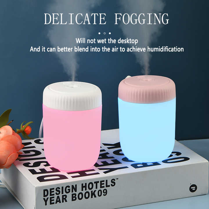 USB Electric Mini Air Humidifier Night Light, Mist Maker 