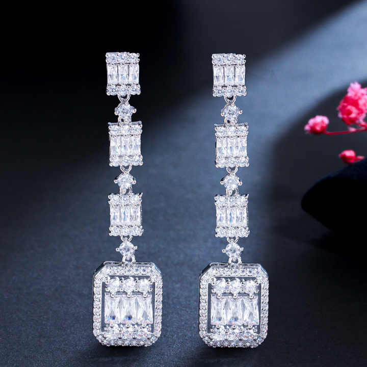 long dangling earrings