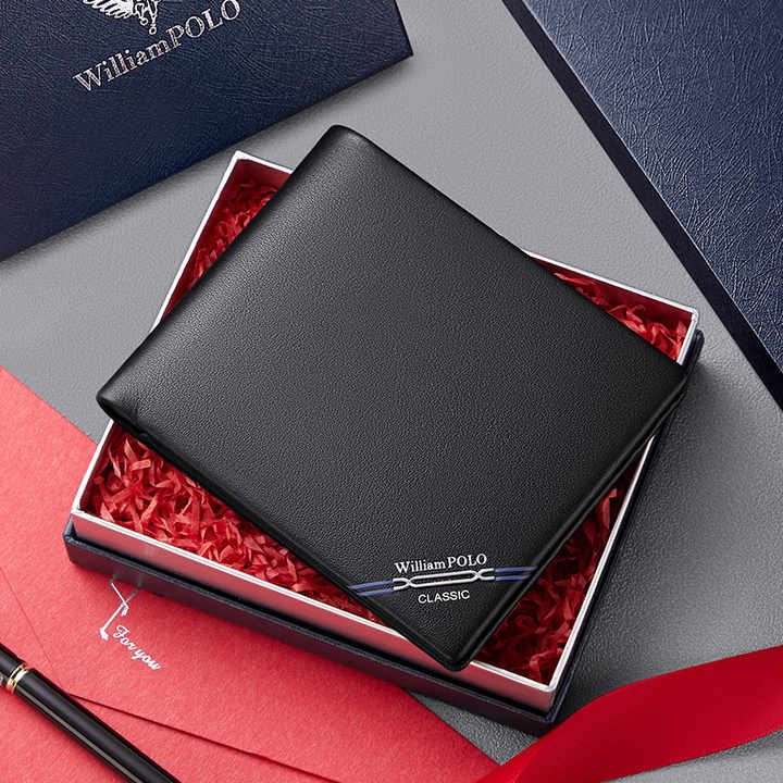 Best Selling Black Simple Men's RFID Blocking 