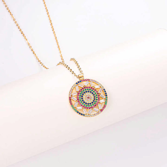 Plated circular necklace 