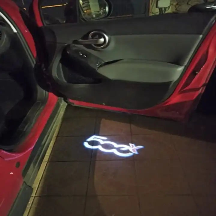 Car Door LED Welcome Light Accessories For Fiat 500x 500L Punto-01 3D Laser Logo Projector Custom Ghost Shadow Lamp 