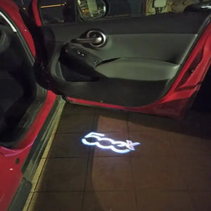 Car Door LED Welcome Light Accessories For Fiat 500x 500L Punto-01 3D Laser Logo Projector Custom Ghost Shadow Lamp 