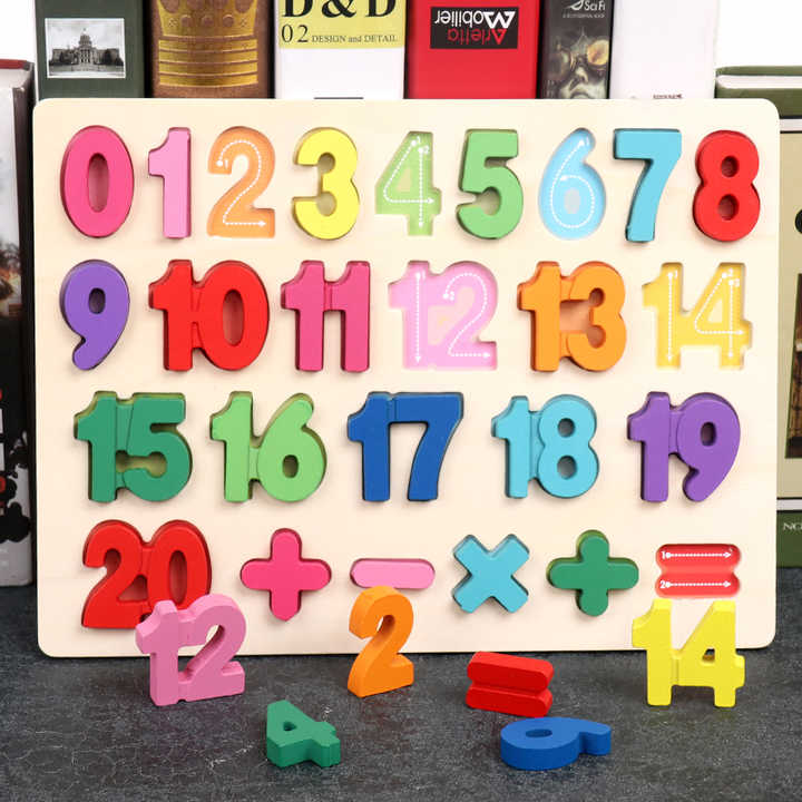 Creative Wooden Alphabet and Number Puzzles for Kids 