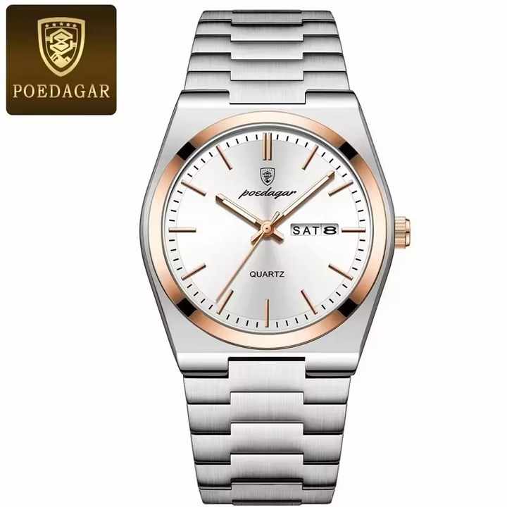 POEDAGAR 930 New Luxury Men's Watch Stainless Steel 