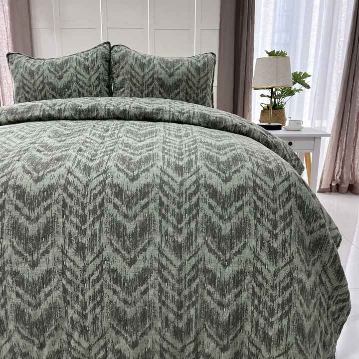 High Quality 3-Piece Quilt Bedding Sets Black White Double-Sided Print Quilt Set 