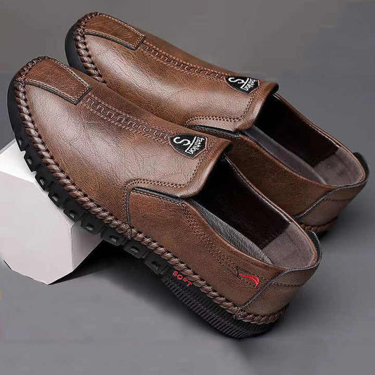 leather flat shoes 