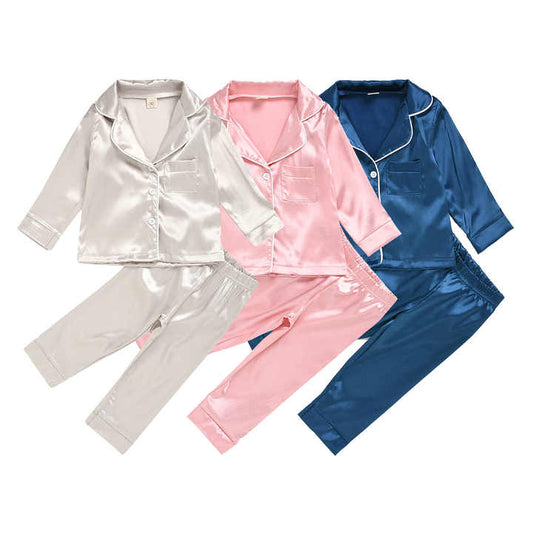 Children's silk pajamas 