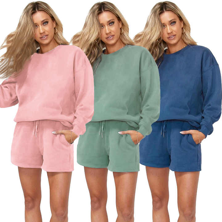 Women's 2-Piece Plain Suit Set