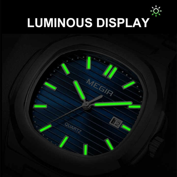 ساعات رجالية كوارتز رياضية فاخرة من  . MEGIR 1084 Luxury Men's Sports Quartz