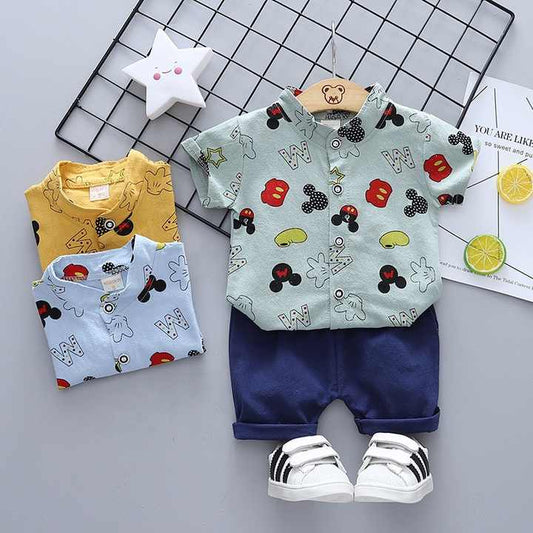 Toddler Boys Baby Kids Girl Floral-Print-Summer Clothing Set 