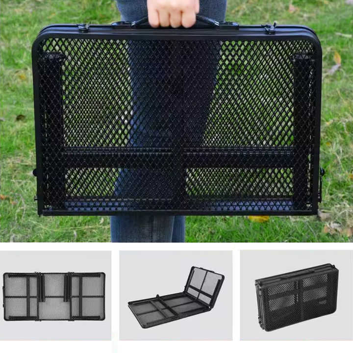 طاولة محمولة خارجية قابلة للطي للتخييم مع ارتفاع . Portable Outdoor Folding Camping Table with Adjustable