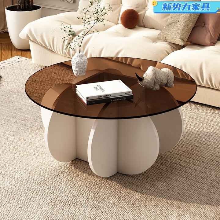 Modern Simple Luxury Design Tempered Glass Coffee Table 