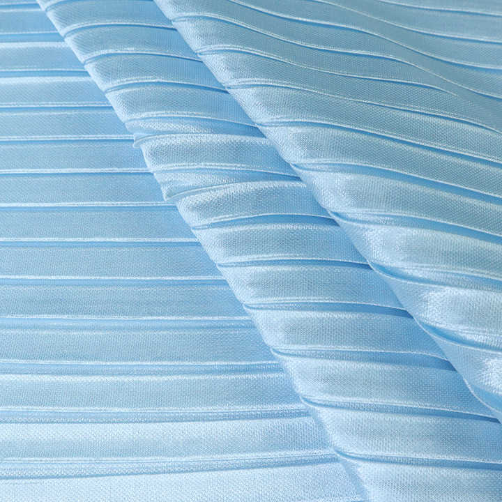 Shiny pink Blue Crumple Fabrics Skirt Girl 