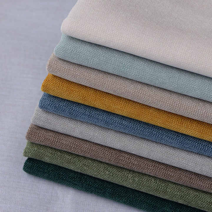 Hot Selling 24 Colors in Stock 280gsm Polyester Sofa Fabric 