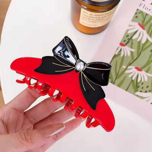Acetate Bow Large Hair Clip 