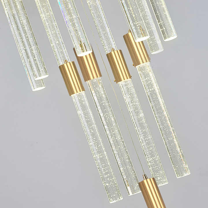 Luxury clear gold pendant lamp - 