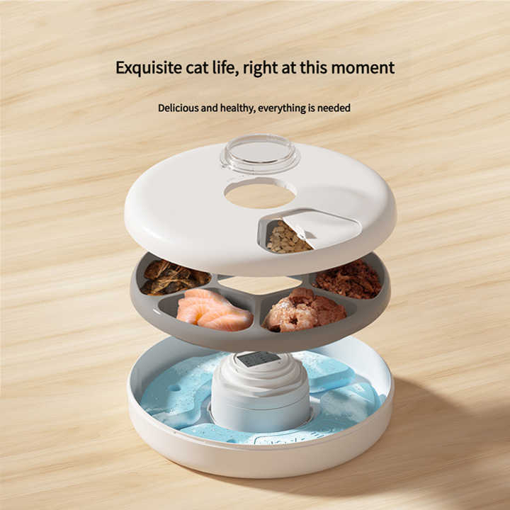 الأكثر مبيعا ست وجبات آلية لتغذية القطط ، أوعية . اوعية ومغذيات