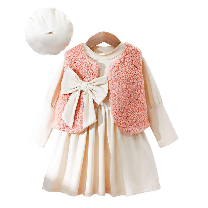 Jacket Dresses Hats for Baby Girls - Autumn and Winter Clothing Set for Girls 