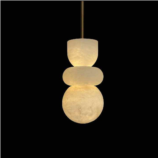 Marble and brass pendant lamp 