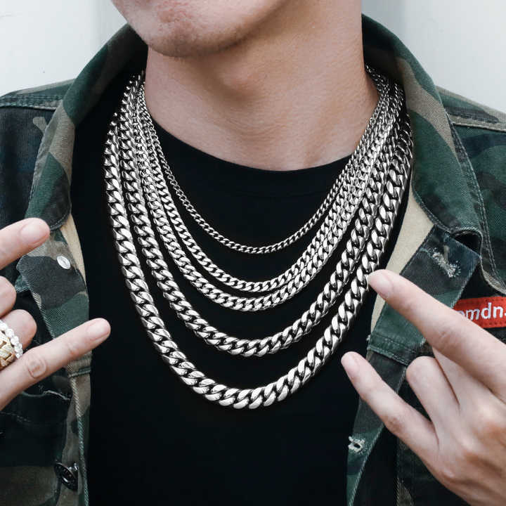 Men's Necklaces 18K Real Gold 