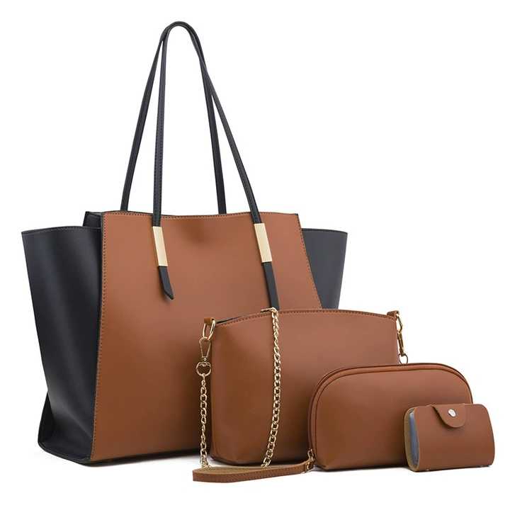 Large faux leather handbag
