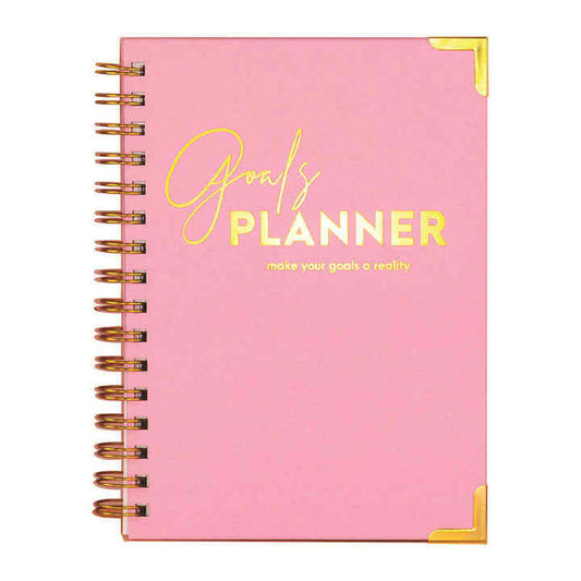 دفتر ملاحظات بمخطط مخصص A5 بسلك حلزوني . A5 Custom Planner Notebook with Double Ring Bound