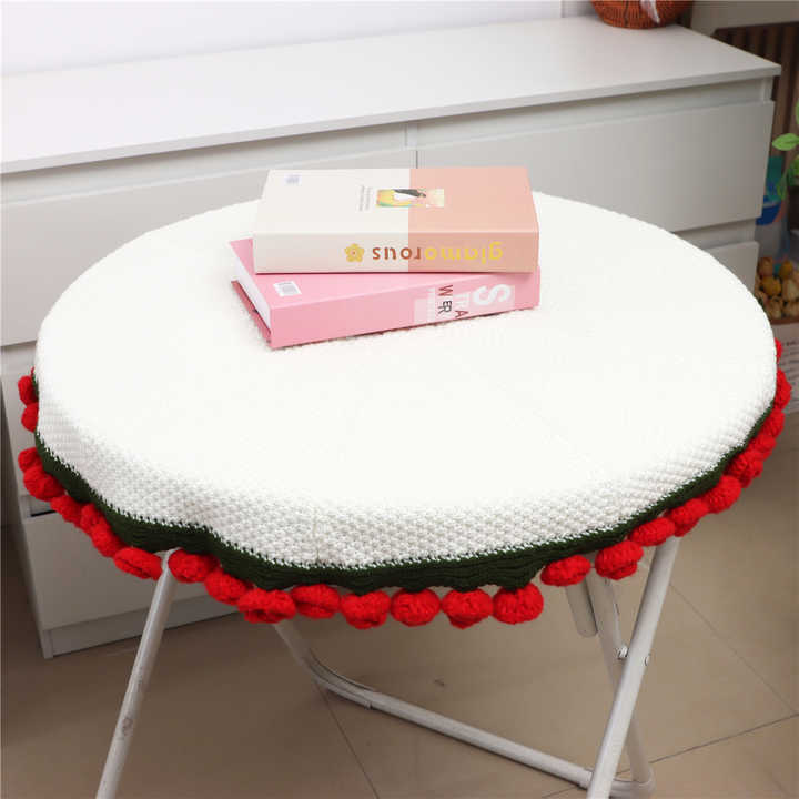 Mothers Valentines Birthday Gift-  بطانية مصنوعة يدويًا على شكل وردة كروشي