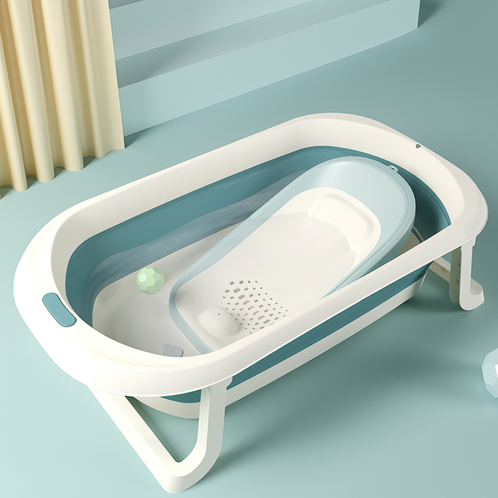 2022 GICA New Baby Bath Tub Set Soft PP and TPE Baby Bath Tub Plastic Seat Infant Bath Support 