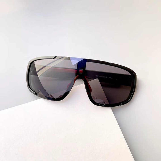 Women's Slimming Large Frame Sunglasses Outdoor Mountaineering Cycling Sports Windproof Eye Protection Ski Goggles Silver 