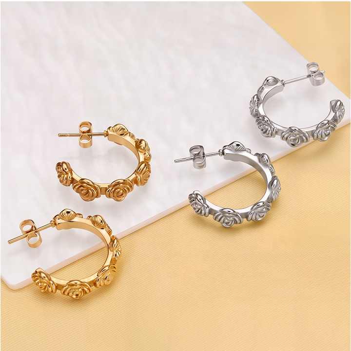 Stainless Steel Hoop Earrings 