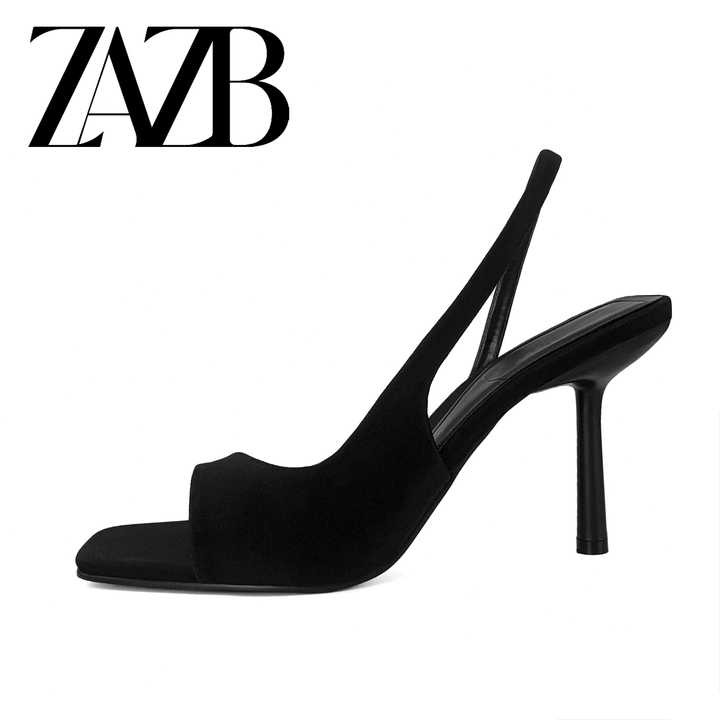 high-heeled leather shoes 