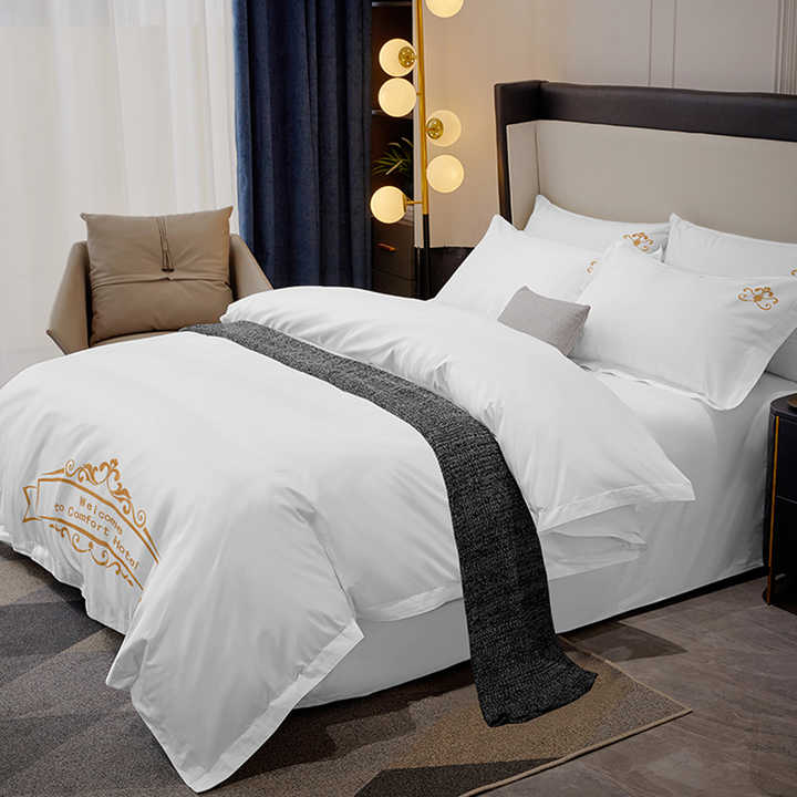 Simple Hotel Bedding Set Extra King Size 4 
