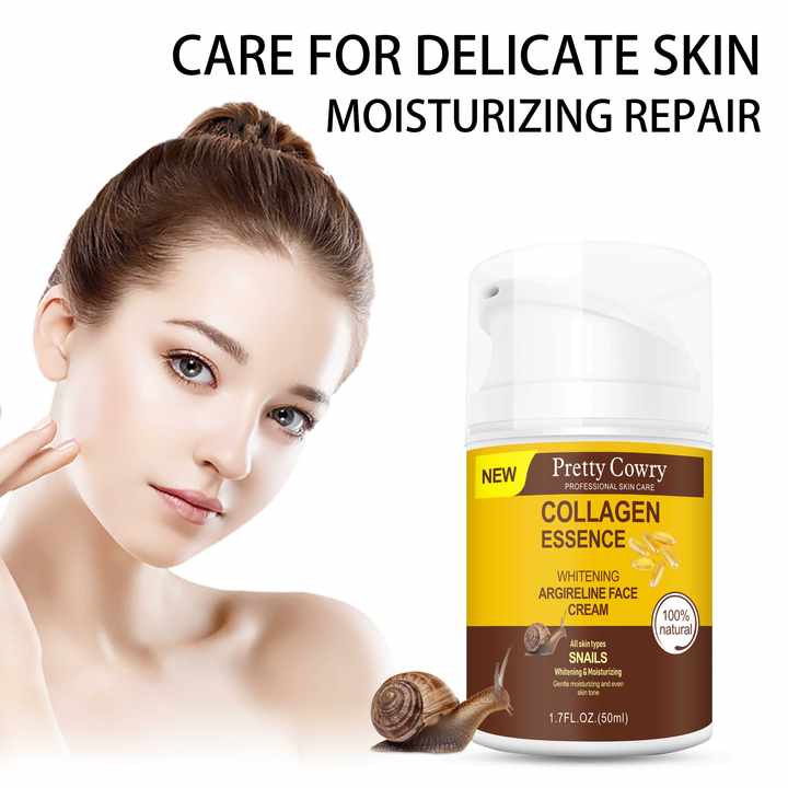 Beauty Face Cream and Snail Collagen Face كريم تجميل الوجه الفعال ذو العلامة التجارية الخاصة وكريم الكولاجي