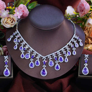 Big Purple Jewelry Set for Women - طقم مجوهرات فاخر كبير