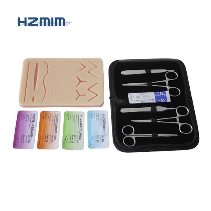 Surgical suture set for complete training medical equipment 