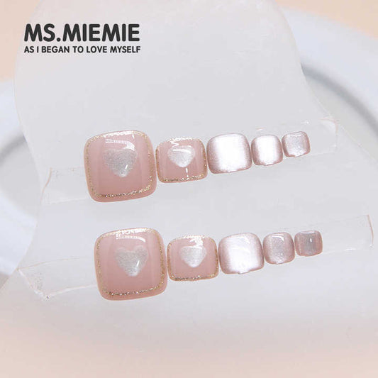 Ms.Miemie 24pcs/set Translucent Jelly False Nails Set 