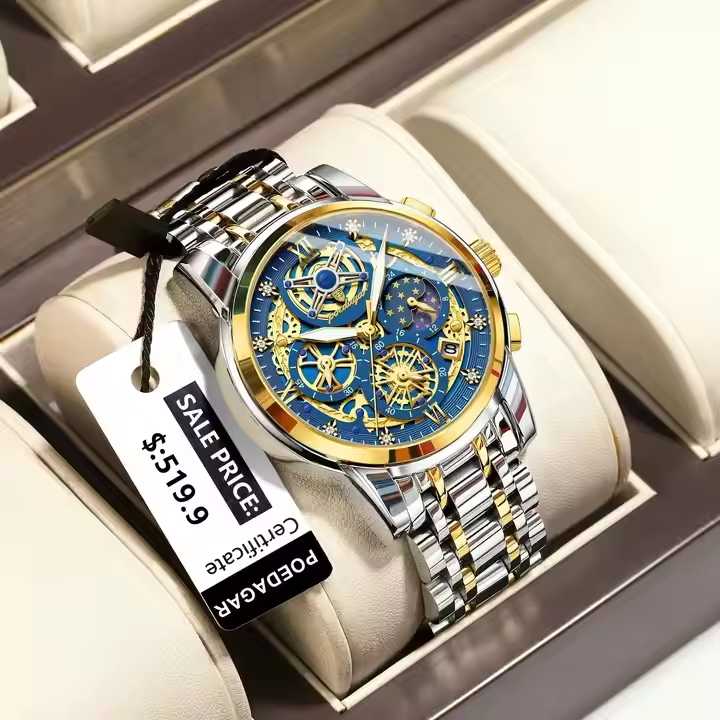 POEDAGAR 984 Luxury Men's Chronograph. 