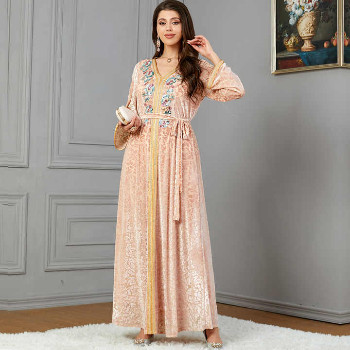 Velvet caftans and jalabiyas 