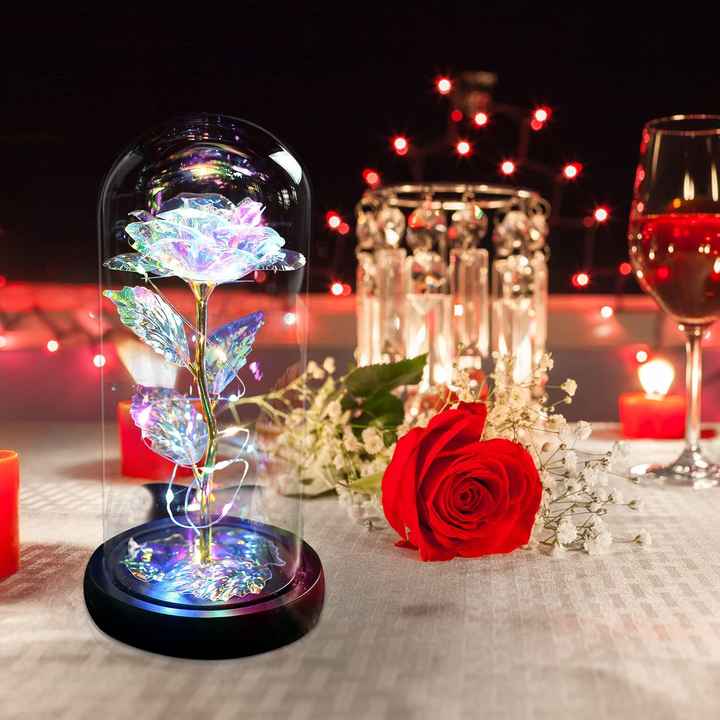 Eternal Flower Night Light with Glass Cover Sent. 