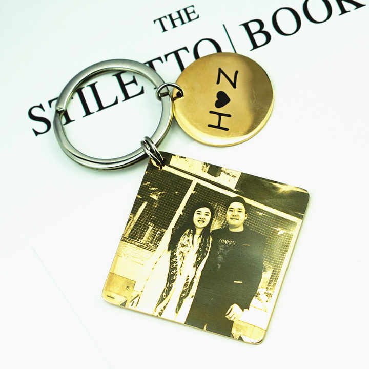 Diy Stainless Steel Keychain Couple 