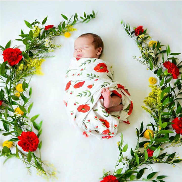 Super Soft Infant Baby Cotton Material-Muslin Swaddle Blanket 