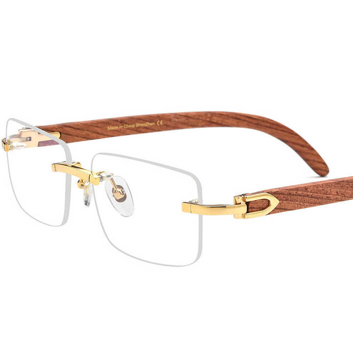 brown wooden frame glasses
