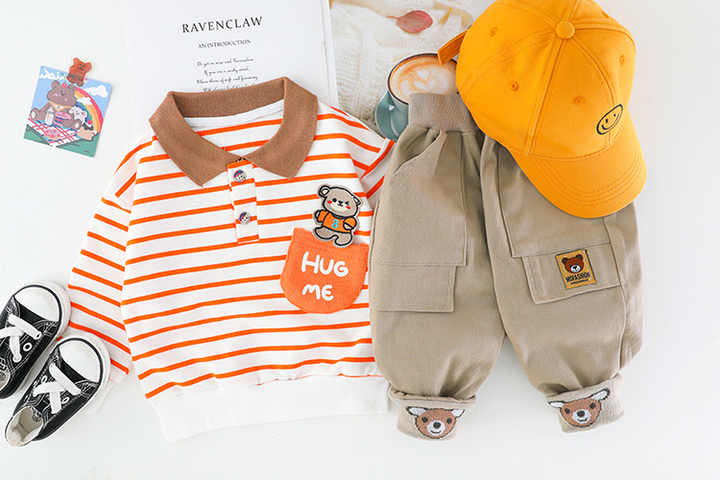 Stripe Spring Baby Boy Clothes 