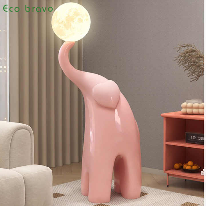 Resin elephant bedside lamp 