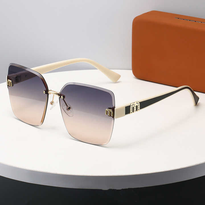 نظارات شمسية نسائية Fashionable rimless women's