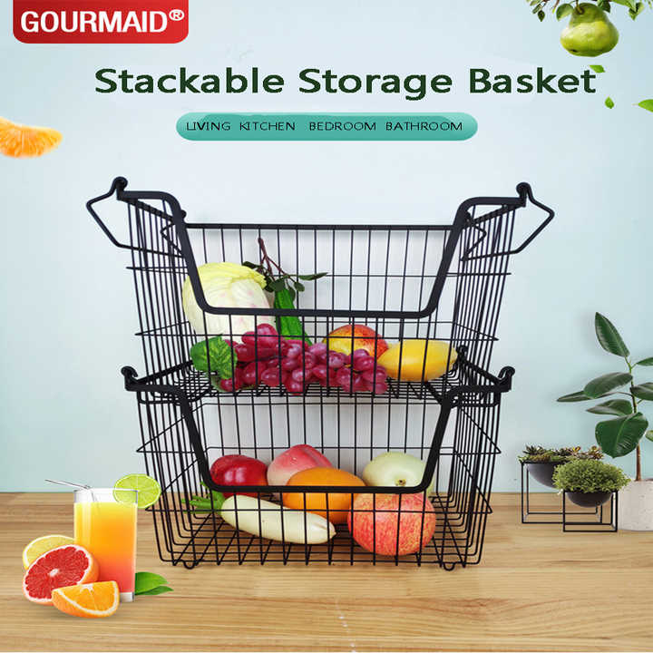metal kitchen vegetable basket 