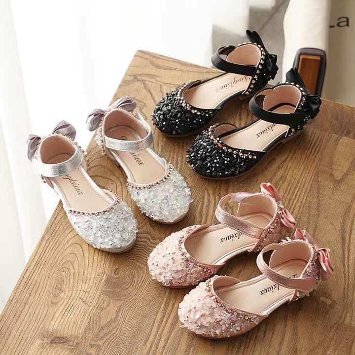 Summer New Rhinestone Soft Sandals for Girls 