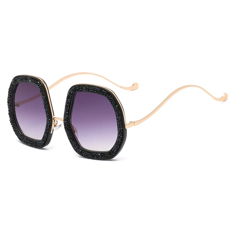 Oversized Polygon Sunglasses 