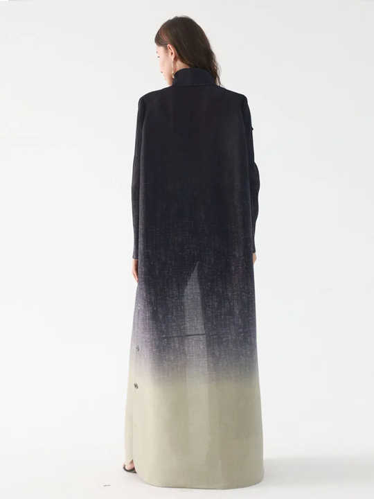 Miyake colorful pleated abaya 