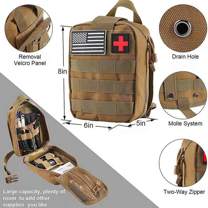 Complete set of emergency tools for disaster relief. 